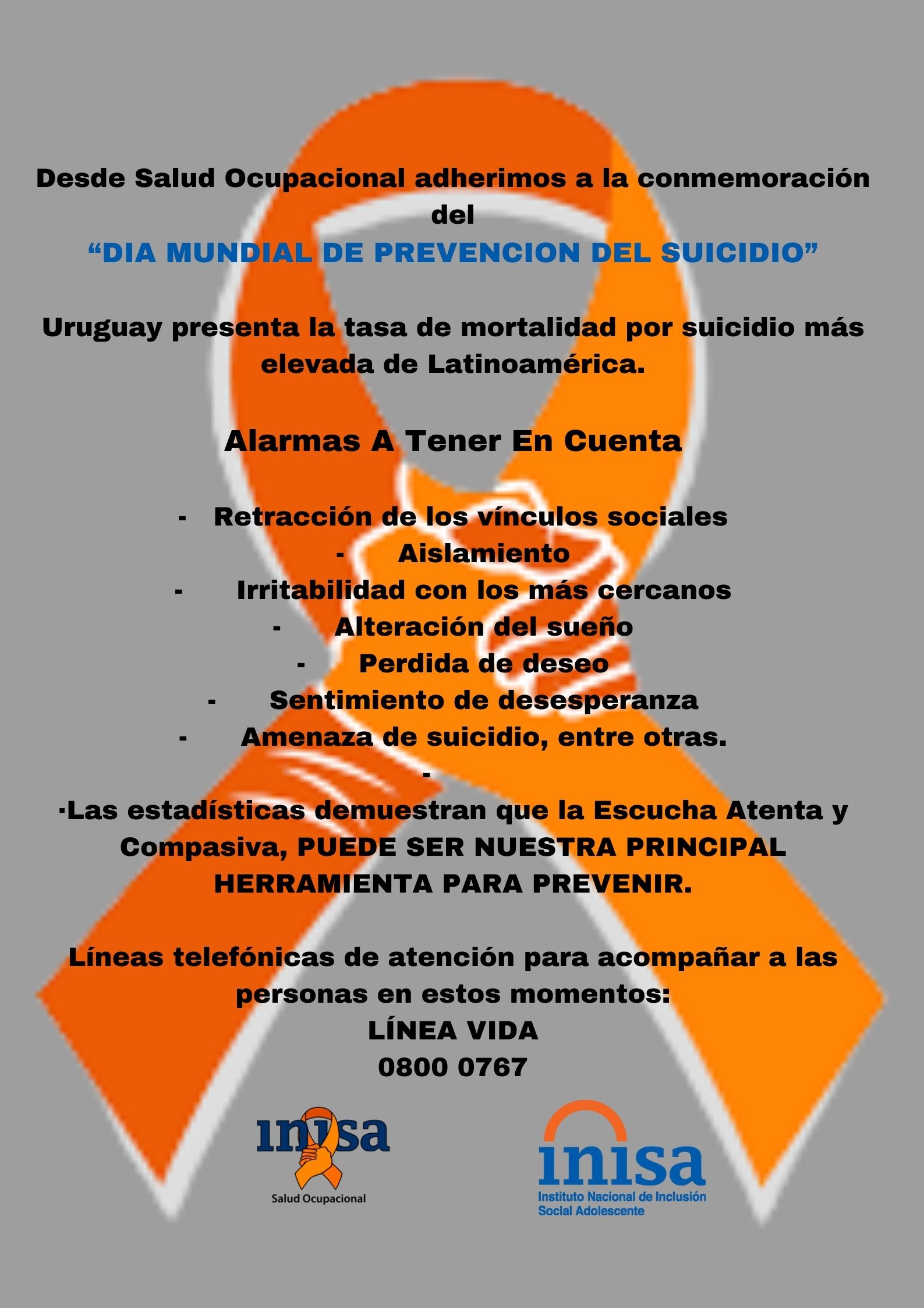 Afiche Prevención del Suicidio