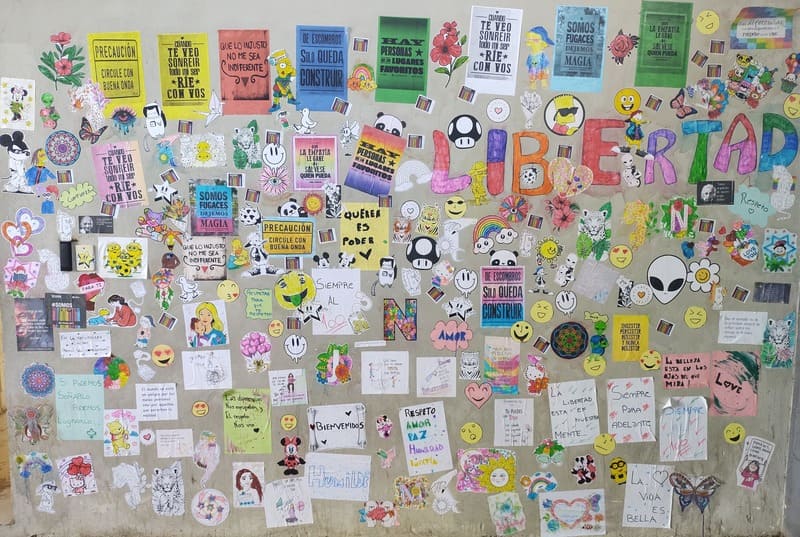 Mural realizado por los jóvenes