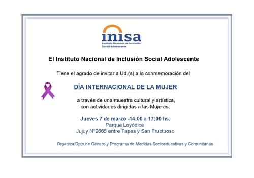 Invitación Dia de la Mujer