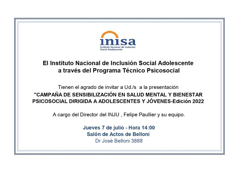 Invitacion Salud Mental