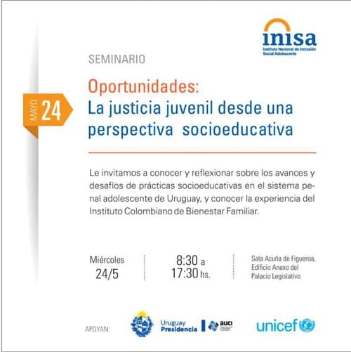 Invitacin La justicia juvenil desde una perspectiva socioeducativa