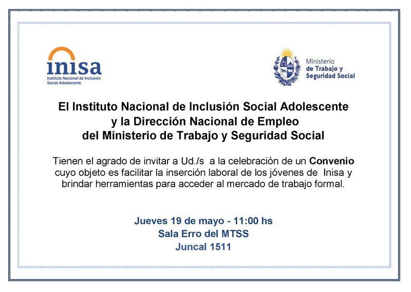 Invitación firma de Convenio