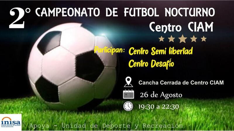 Afiche Campeonato ftbol centro CIAM